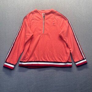 Tommy Hilfiger Size XL TG/XG Funnel Neck Pullover Quarter Zip Sweatshirt